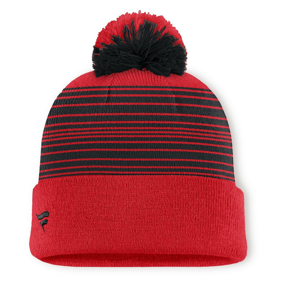 Chicago Blackhawks Fanatics Fundamental Spirit Cuffed Pom Knit Hat - Red | US 202777568