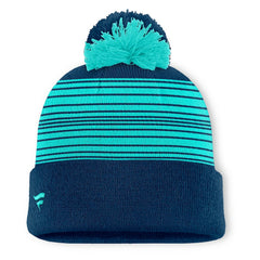 Seattle Kraken Fanatics Fundamental Spirit Cuffed Pom Knit Hat - Deep Sea Blue | US 202777570