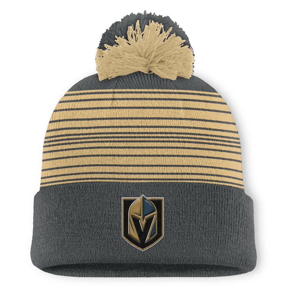 Vegas Golden Knights Fanatics Fundamental Spirit Cuffed Pom Knit Hat - Gray | US 202777572
