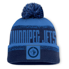 Winnipeg Jets Fanatics Fundamentals Thrive Cuffed Knit Hat with Pom - Navy/Blue | US 202777573