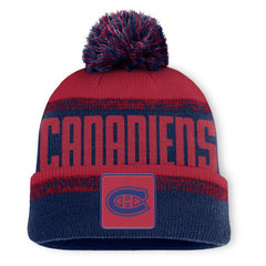 Montreal Canadiens Fanatics Fundamentals Thrive Cuffed Knit Hat with Pom - Navy/Red | US 202777574