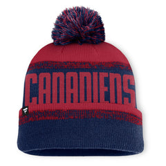 Montreal Canadiens Fanatics Fundamentals Thrive Cuffed Knit Hat with Pom - Navy/Red | US 202777574