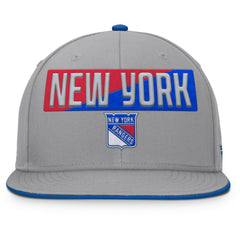 New York Rangers Fanatics Fundamentals Duo Split Logo Snapback Hat - Gray | US 202777622