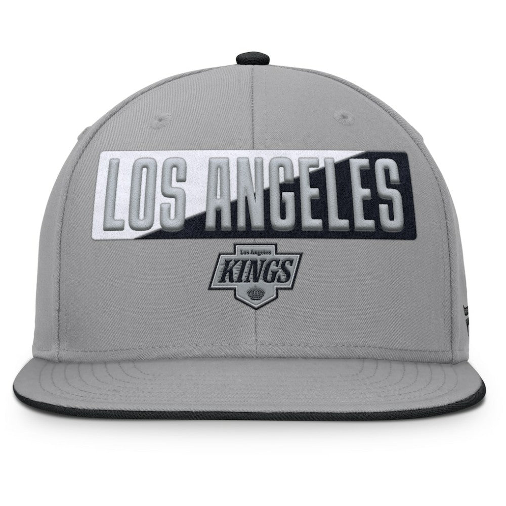 Los Angeles Kings Fanatics Fundamentals Duo Split Logo Snapback Hat - Gray | US 202777623