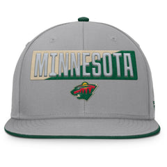 Minnesota Wild Fanatics Fundamentals Duo Split Logo Snapback Hat - Gray | US 202777624
