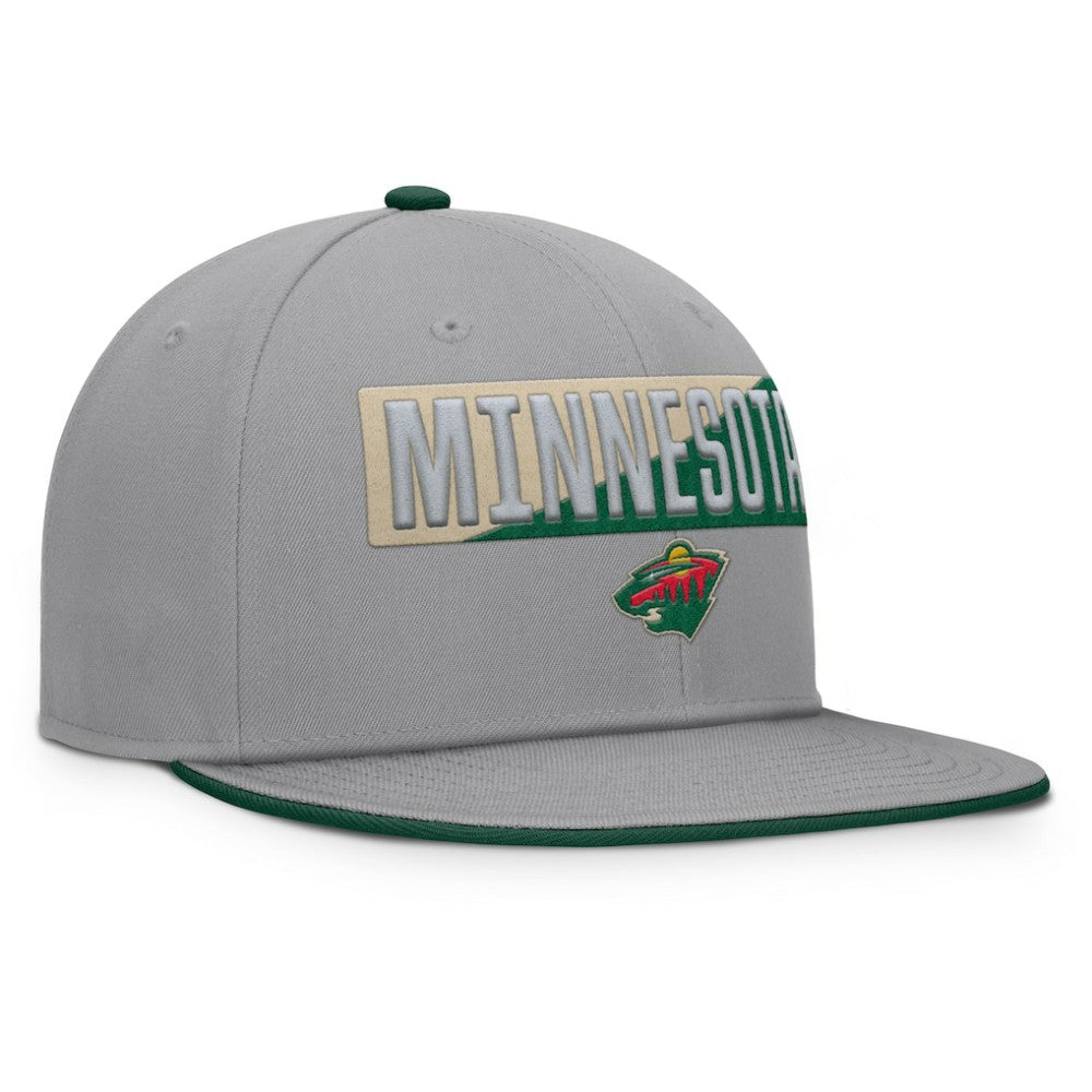 Minnesota Wild Fanatics Fundamentals Duo Split Logo Snapback Hat - Gray | US 202777624