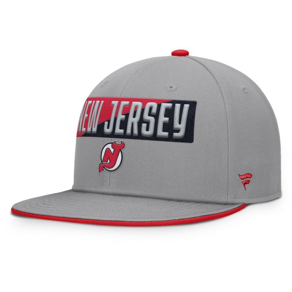 New Jersey Devils Fanatics Fundamentals Duo Split Logo Snapback Hat - Gray | US 202777625