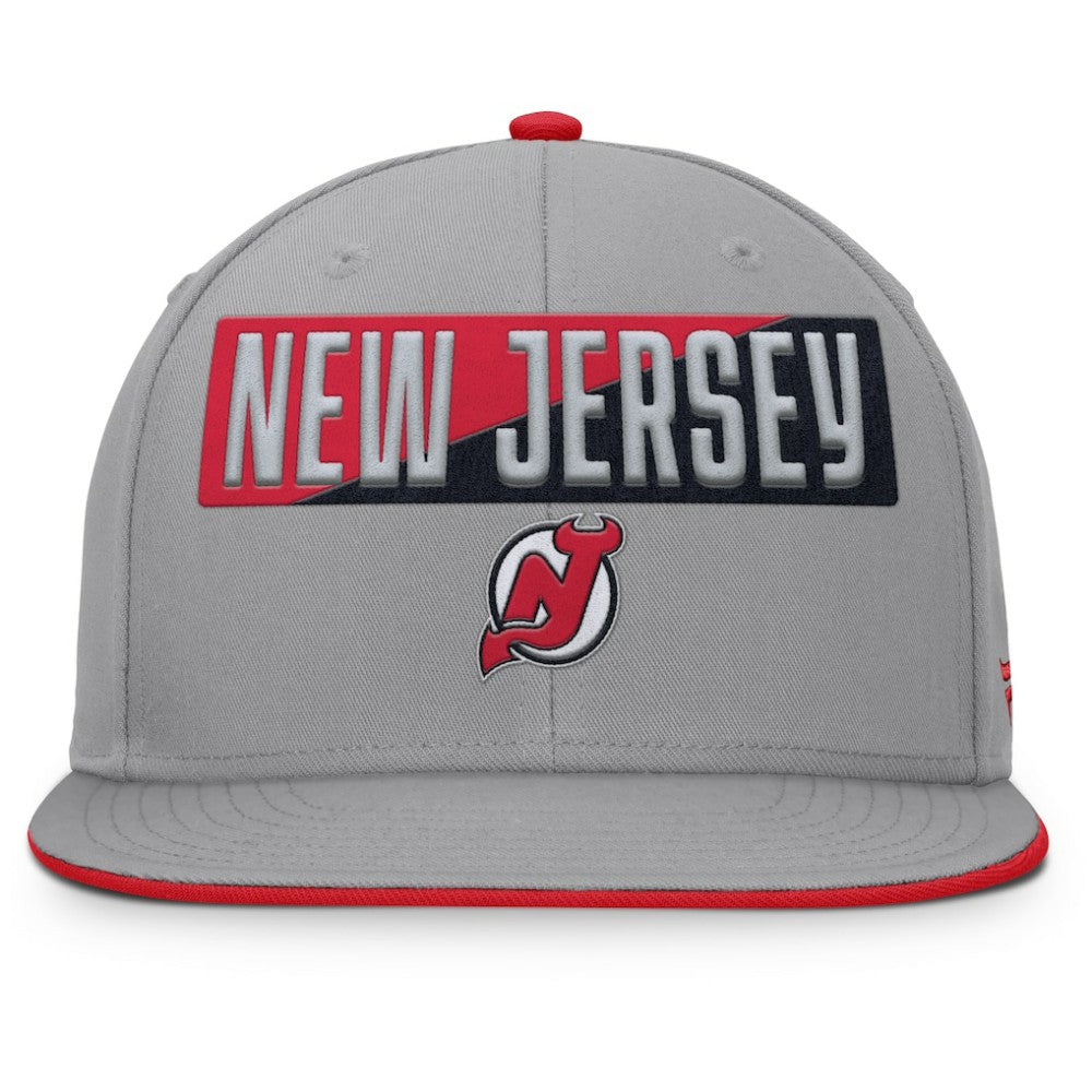 New Jersey Devils Fanatics Fundamentals Duo Split Logo Snapback Hat - Gray | US 202777625