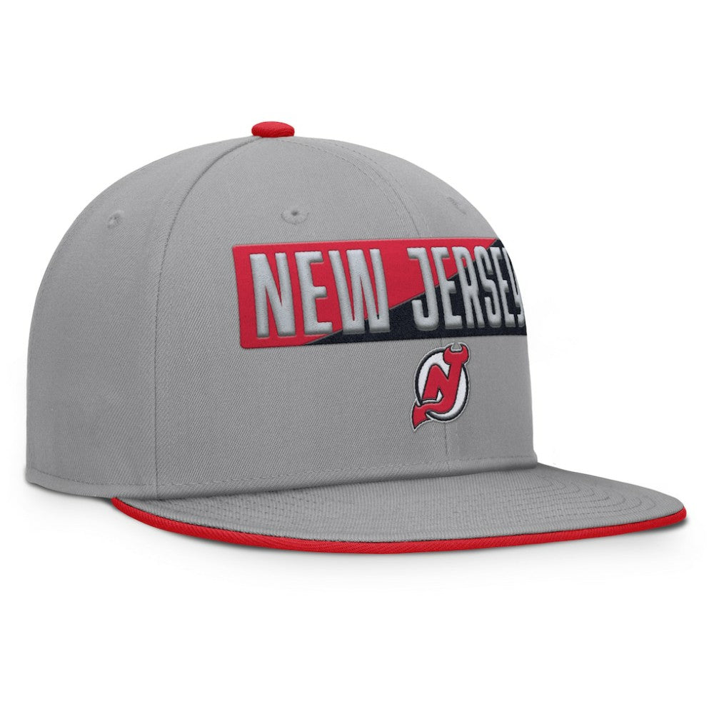 New Jersey Devils Fanatics Fundamentals Duo Split Logo Snapback Hat - Gray | US 202777625