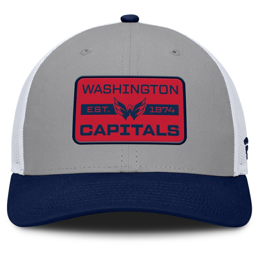 Washington Capitals Fanatics Fundamental Adapt Trucker Adjustable Hat - Gray/Navy | US 202777662