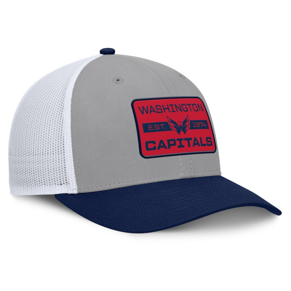 Washington Capitals Fanatics Fundamental Adapt Trucker Adjustable Hat - Gray/Navy | US 202777662