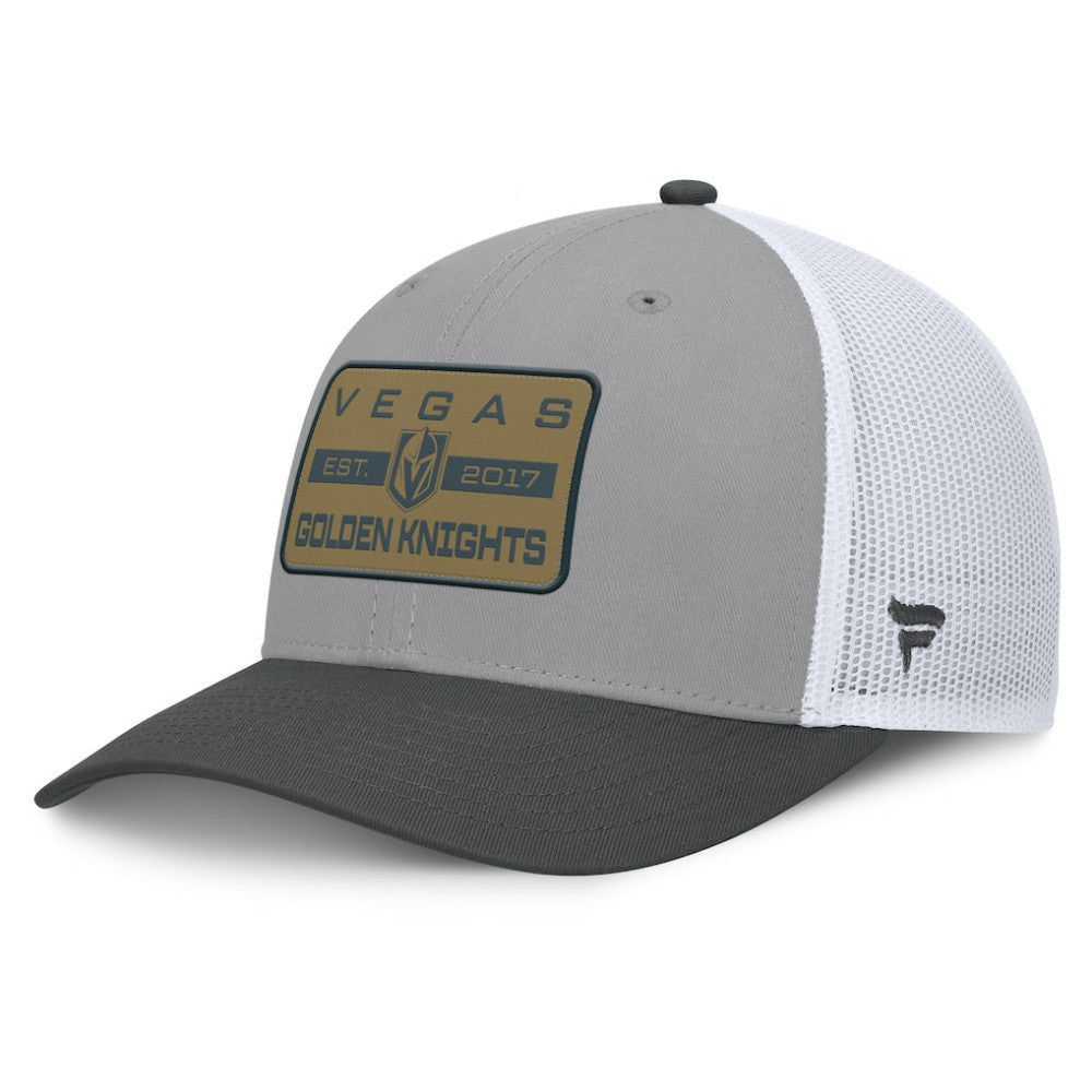 Vegas Golden Knights Fanatics Fundamental Adapt Trucker Adjustable Hat - Gray/Charcoal | US 202777674