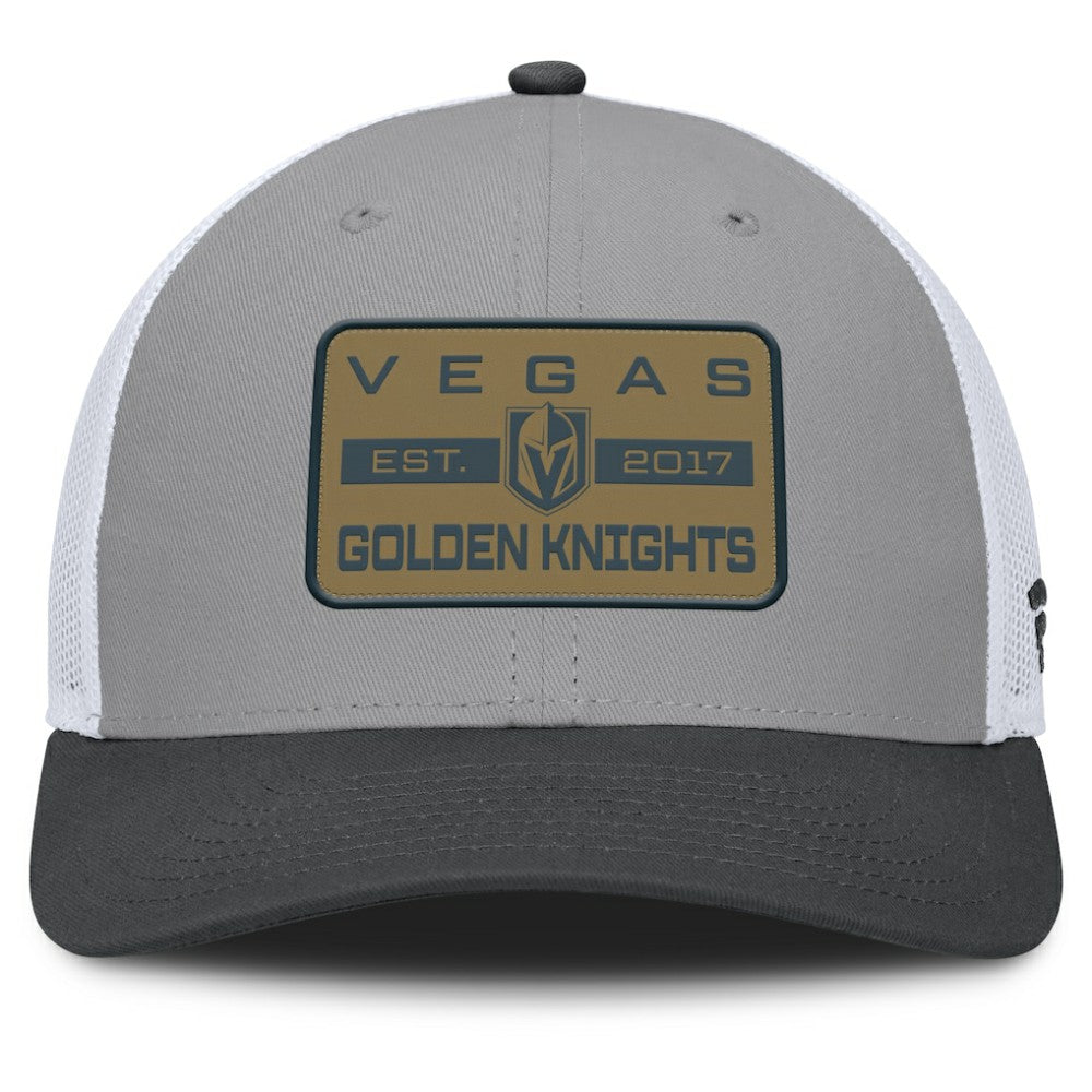 Vegas Golden Knights Fanatics Fundamental Adapt Trucker Adjustable Hat - Gray/Charcoal | US 202777674