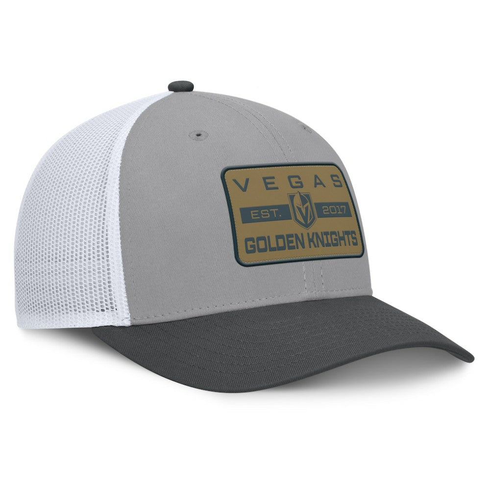 Vegas Golden Knights Fanatics Fundamental Adapt Trucker Adjustable Hat - Gray/Charcoal | US 202777674
