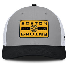 Boston Bruins Fanatics Fundamental Adapt Trucker Adjustable Hat - Gray/Black | US 202777675