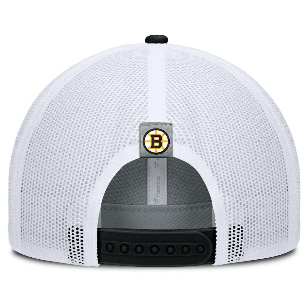 Boston Bruins Fanatics Fundamental Adapt Trucker Adjustable Hat - Gray/Black | US 202777675