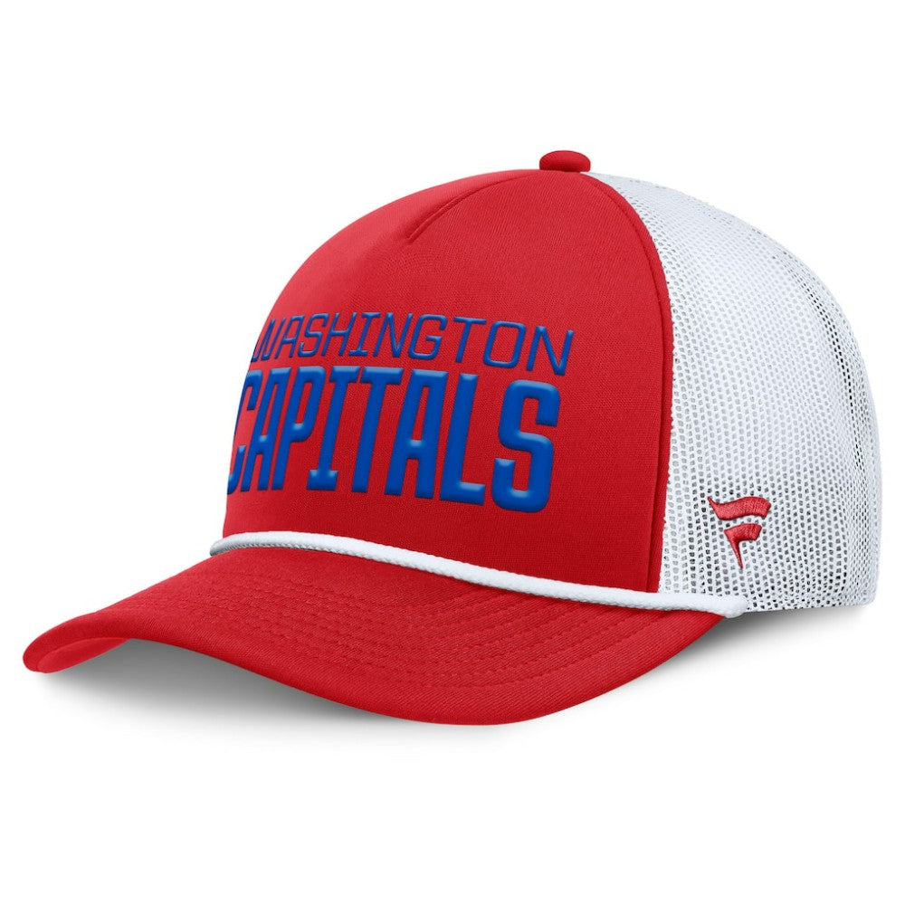Washington Capitals Fanatics Heritage Dutch A-Frame Trucker Adjustable Hat - Red/White | US 202777746