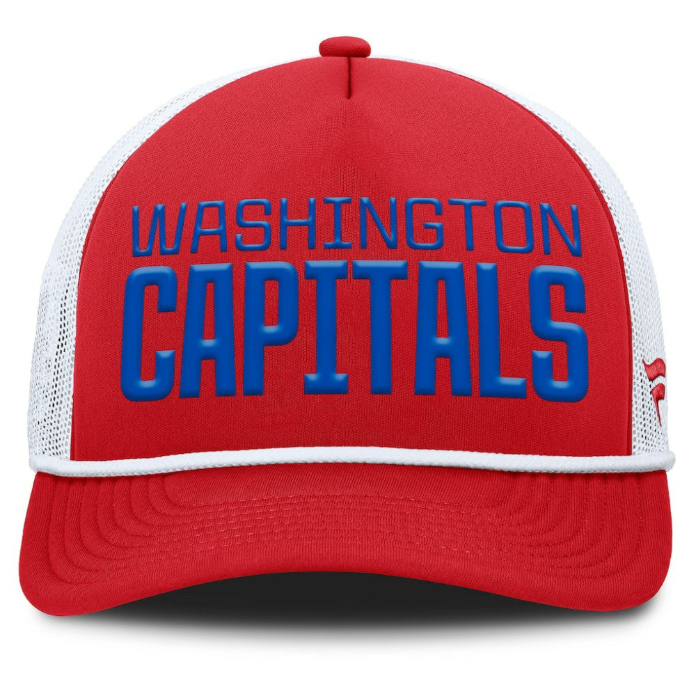 Washington Capitals Fanatics Heritage Dutch A-Frame Trucker Adjustable Hat - Red/White | US 202777746