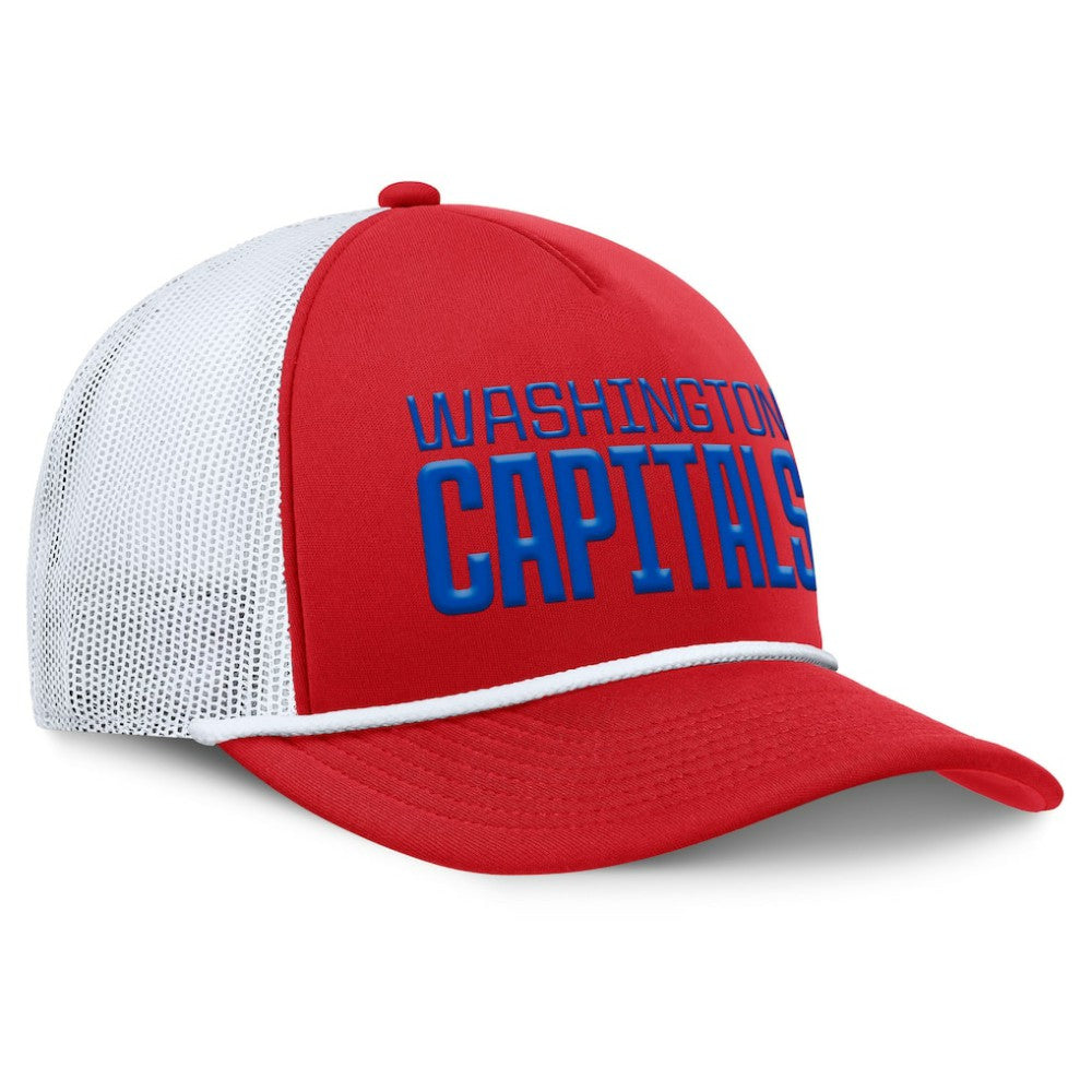 Washington Capitals Fanatics Heritage Dutch A-Frame Trucker Adjustable Hat - Red/White | US 202777746