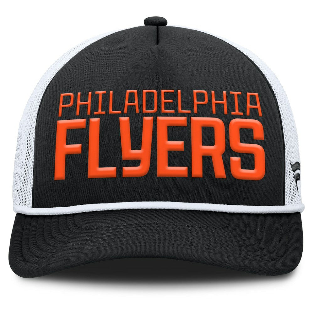 Philadelphia Flyers Fanatics Heritage Dutch A-Frame Trucker Adjustable Hat - Black/White | US 202777749