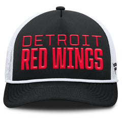 Detroit Red Wings Fanatics Heritage Dutch A-Frame Trucker Adjustable Hat - Black/White | US 202777753