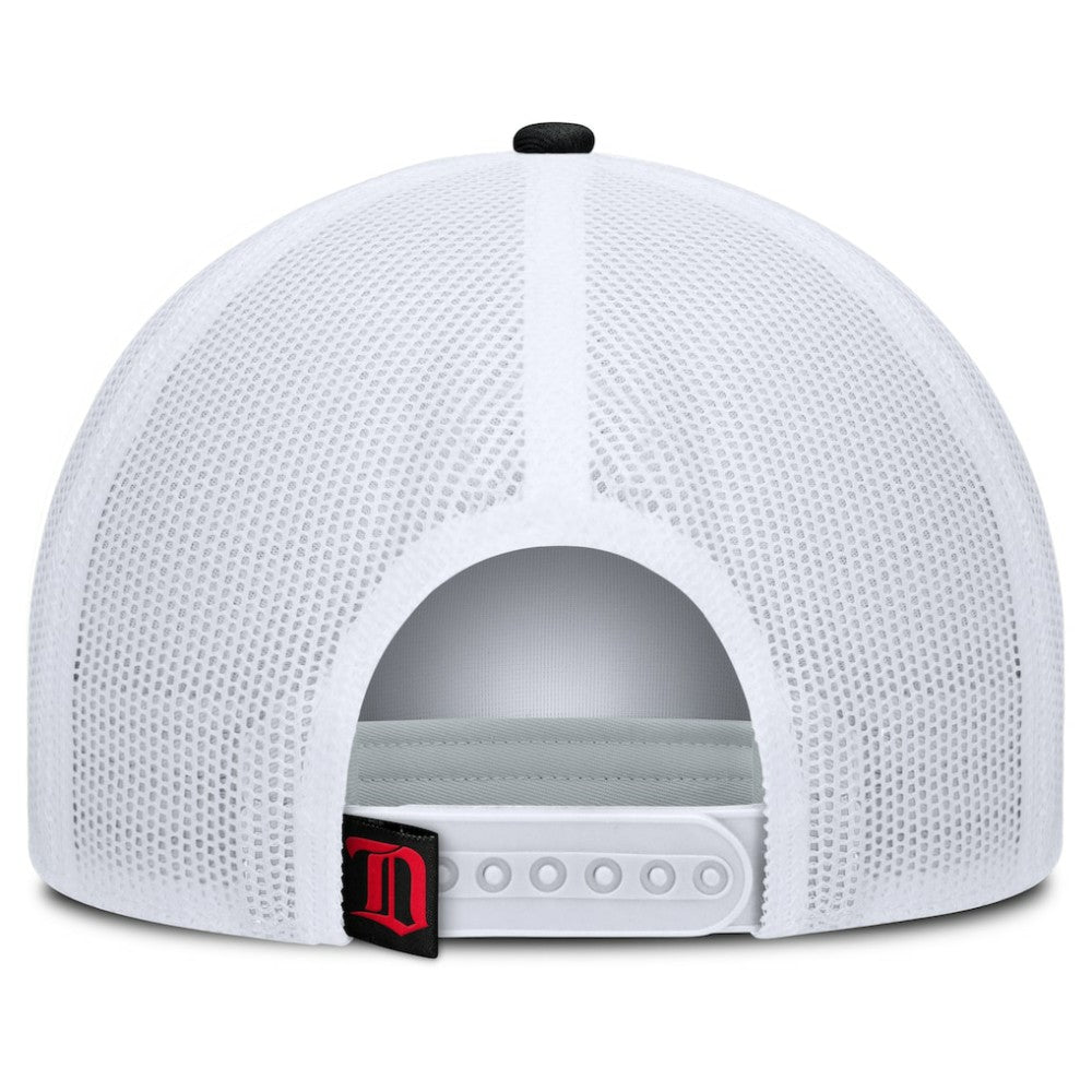 Detroit Red Wings Fanatics Heritage Dutch A-Frame Trucker Adjustable Hat - Black/White | US 202777753