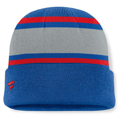 New York Rangers Fanatics Heritage Varsity Cuffed Knit Hat - Blue | US 202777758