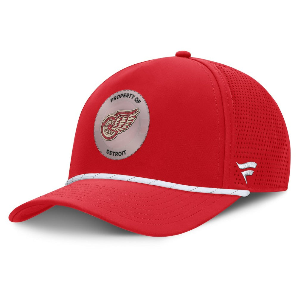 Detroit Red Wings Fanatics Centennial Pinched Front Adjustable Hat - Red | US 202777854