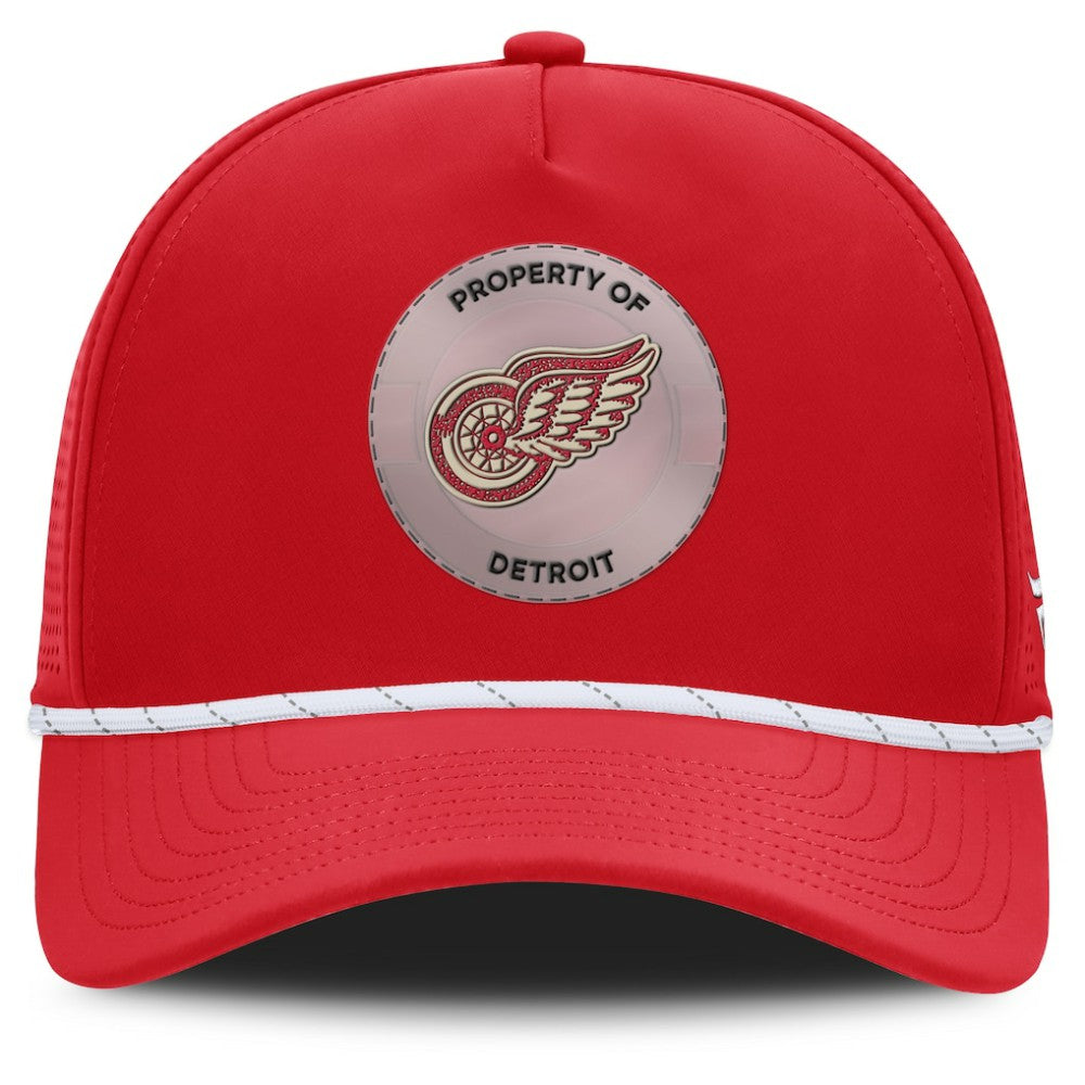 Detroit Red Wings Fanatics Centennial Pinched Front Adjustable Hat - Red | US 202777854
