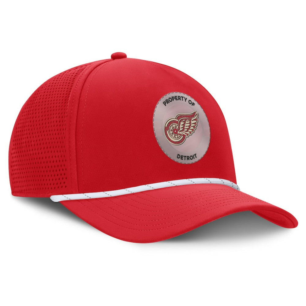 Detroit Red Wings Fanatics Centennial Pinched Front Adjustable Hat - Red | US 202777854
