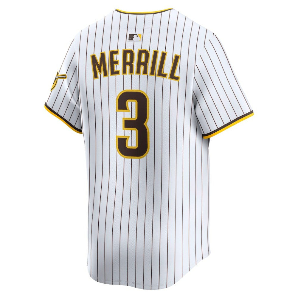 Jackson Merrill San Diego Padres Nike Home Limited Player Jersey - White Jerseys