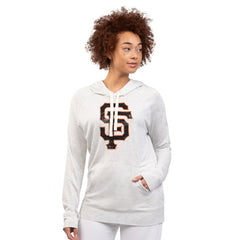 San Francisco Giants G-III 4Her by Carl Banks Women's Pregame Pullover Hoodie - Oatmeal Hoodies