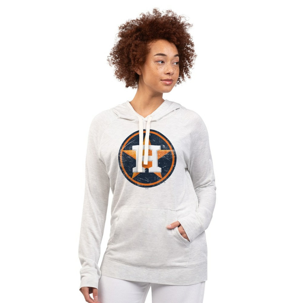 Houston Astros G-III 4Her by Carl Banks Women's Pregame Pullover Hoodie - Oatmeal Hoodies