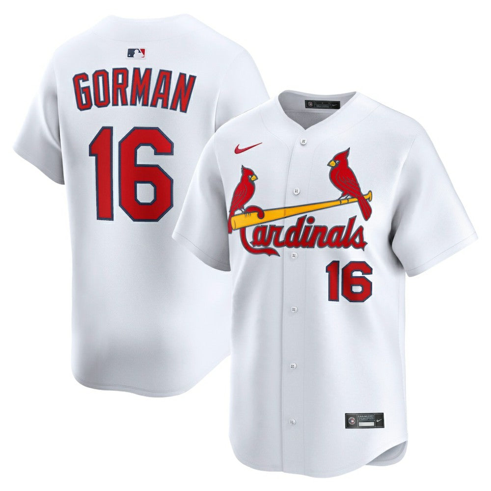 Nolan Gorman St. Louis Cardinals Nike Home Limited Player Jersey - White Jerseys