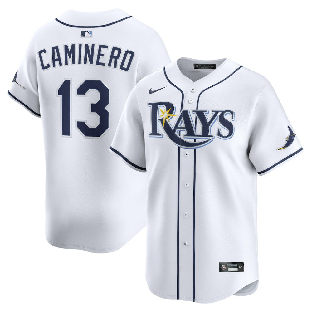 Junior Caminero Tampa Bay Rays Nike Home Limited Jersey - White Jerseys