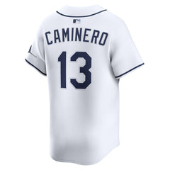 Junior Caminero Tampa Bay Rays Nike Home Limited Jersey - White Jerseys