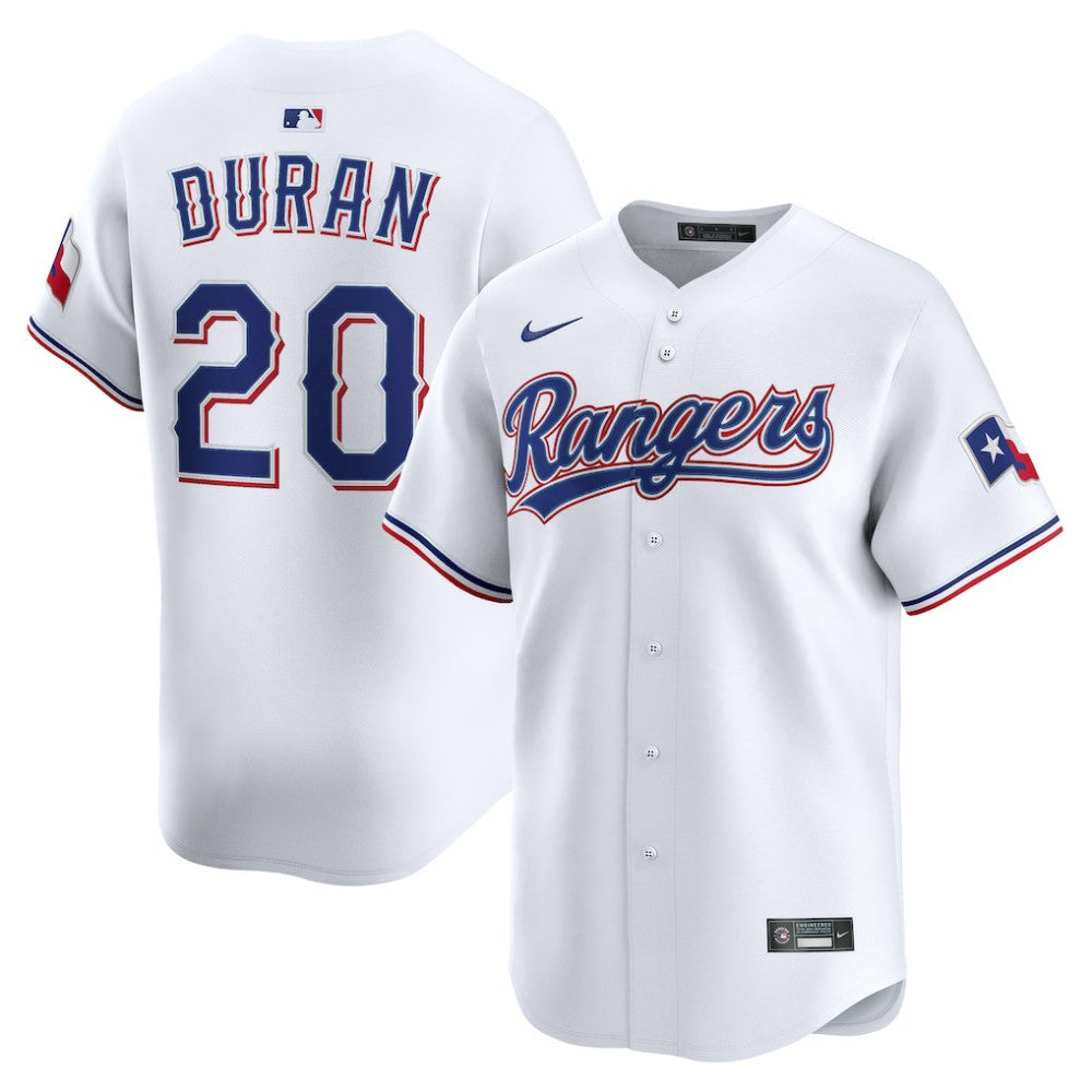 Ezequiel Duran Texas Rangers Nike Home Limited Player Jersey - White Jerseys