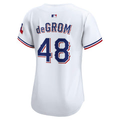 Jacob deGrom Texas Rangers Nike Women's Home Limited Player Jersey - White Jerseys
