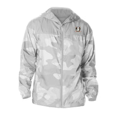 Anaheim Ducks Columbia Camo Flash Challenger Omni-Shade Full-Zip Hoodie Windbreaker - Gray | US 202780755