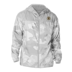 Boston Bruins Columbia Camo Flash Challenger Omni-Shade Full-Zip Hoodie Windbreaker - Gray | US 202780758