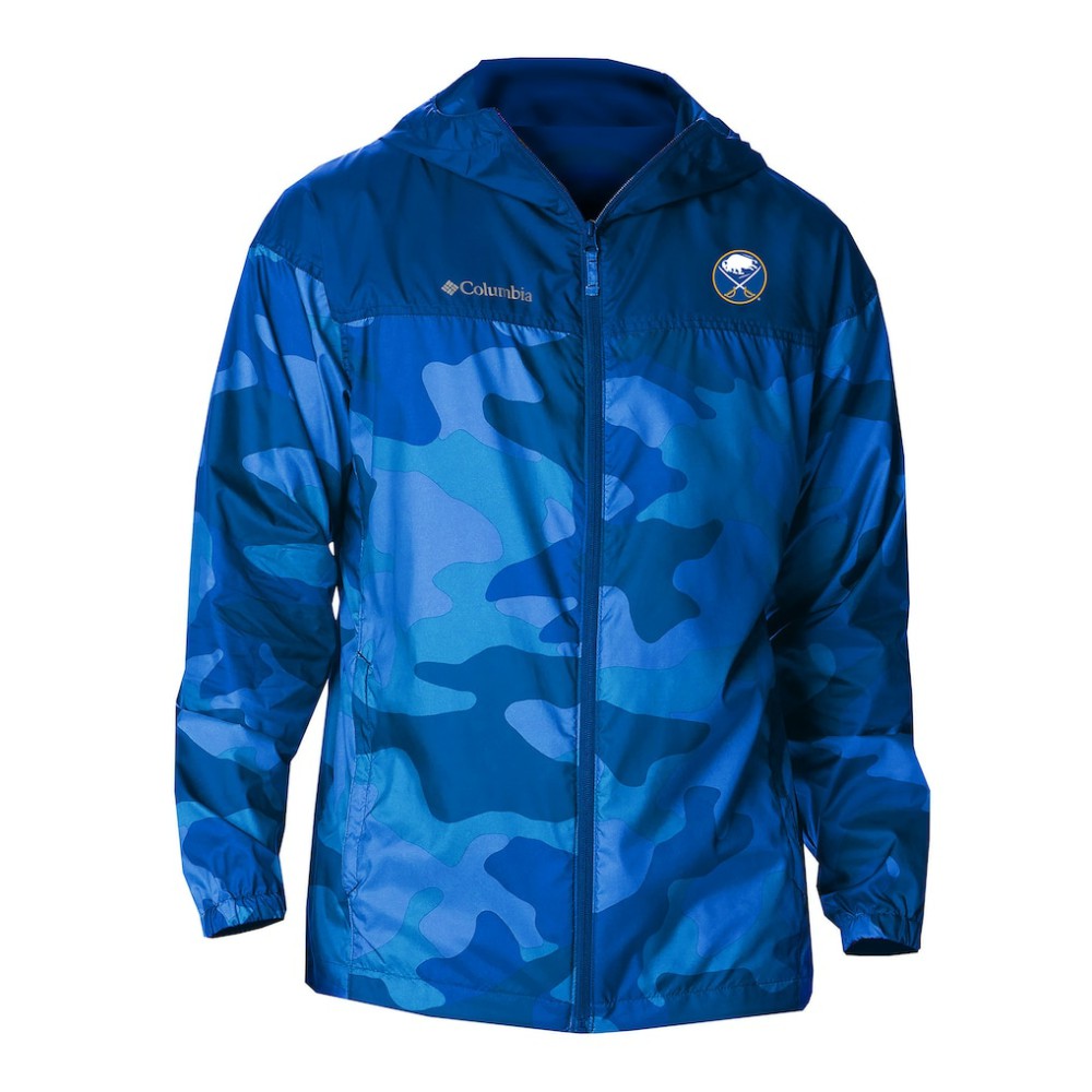 Buffalo Sabres Columbia Camo Flash Challenger Omni-Shade Full-Zip Hoodie Windbreaker - Royal | US 202780760