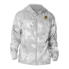 Chicago Blackhawks Columbia Camo Flash Challenger Omni-Shade Full-Zip Hoodie Windbreaker - Gray | US 202780766