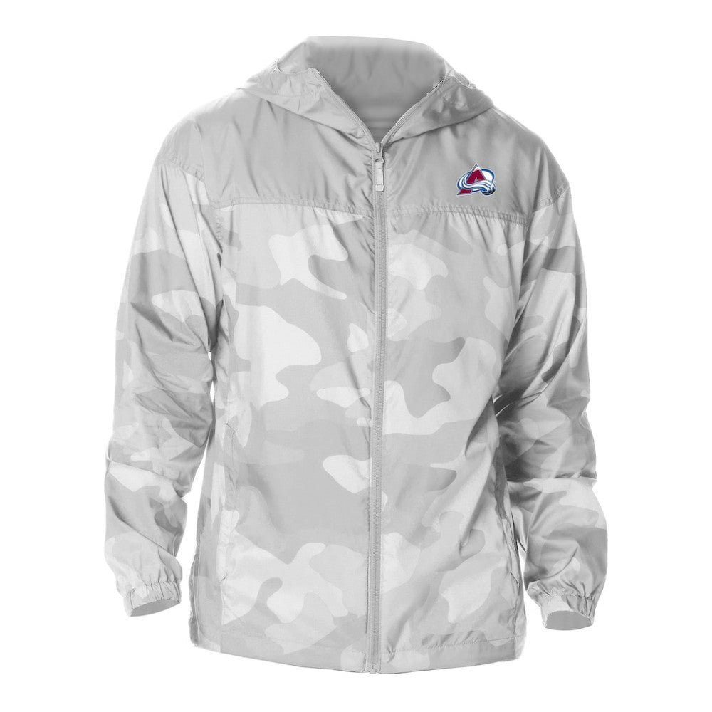 Colorado Avalanche Columbia Camo Flash Challenger Omni-Shade Full-Zip Hoodie Windbreaker - Gray | US 202780768
