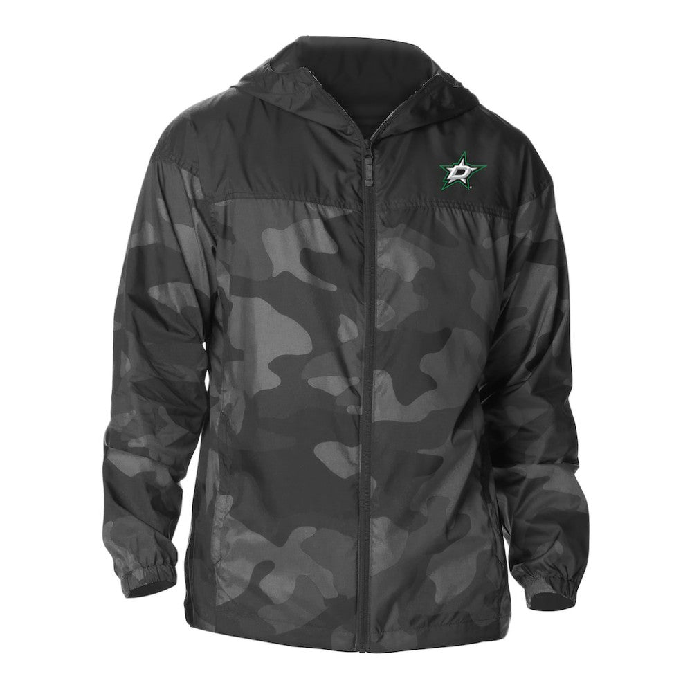 Dallas Stars Columbia Camo Flash Challenger Omni-Shade Full-Zip Hoodie Windbreaker - Black | US 202780771