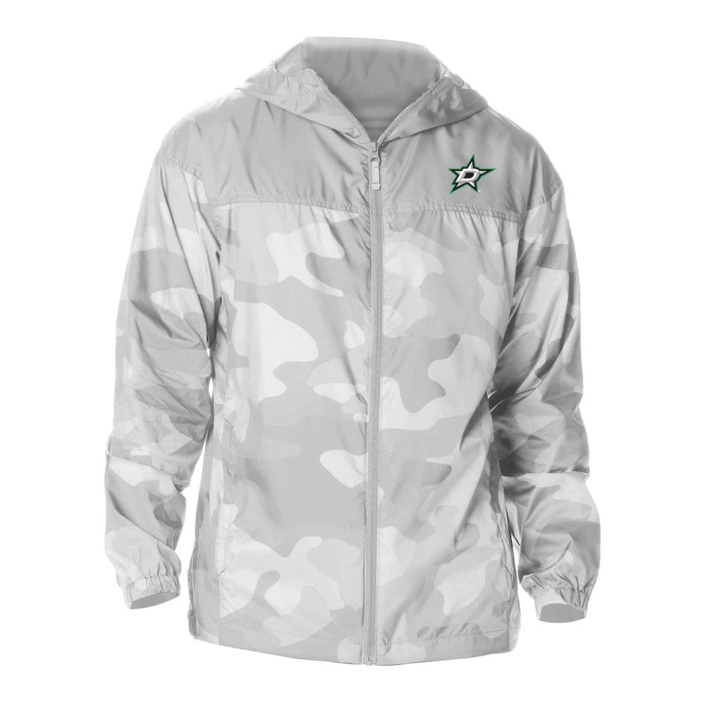 Dallas Stars Columbia Camo Flash Challenger Omni-Shade Full-Zip Hoodie Windbreaker - Gray | US 202780772