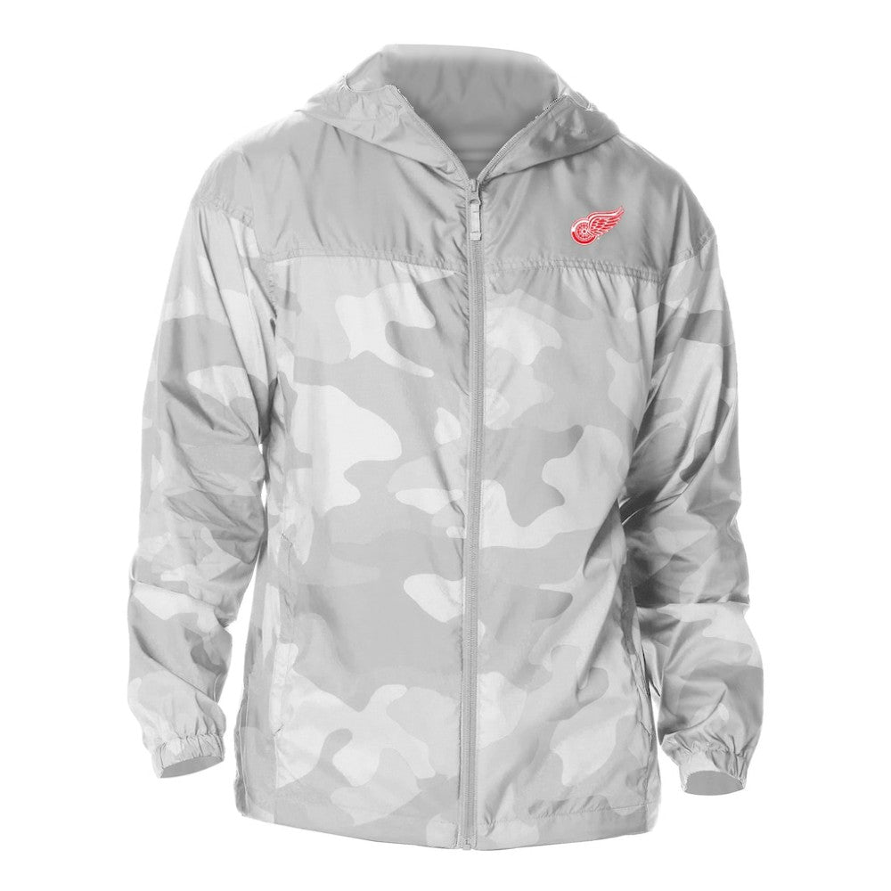 Detroit Red Wings Columbia Camo Flash Challenger Omni-Shade Full-Zip Hoodie Windbreaker - Gray | US 202780773