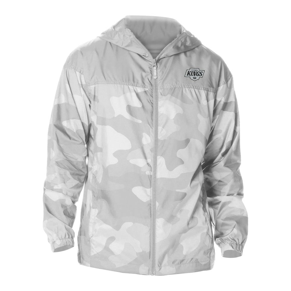 Los Angeles Kings Columbia Camo Flash Challenger Omni-Shade Full-Zip Hoodie Windbreaker - Gray | US 202780780