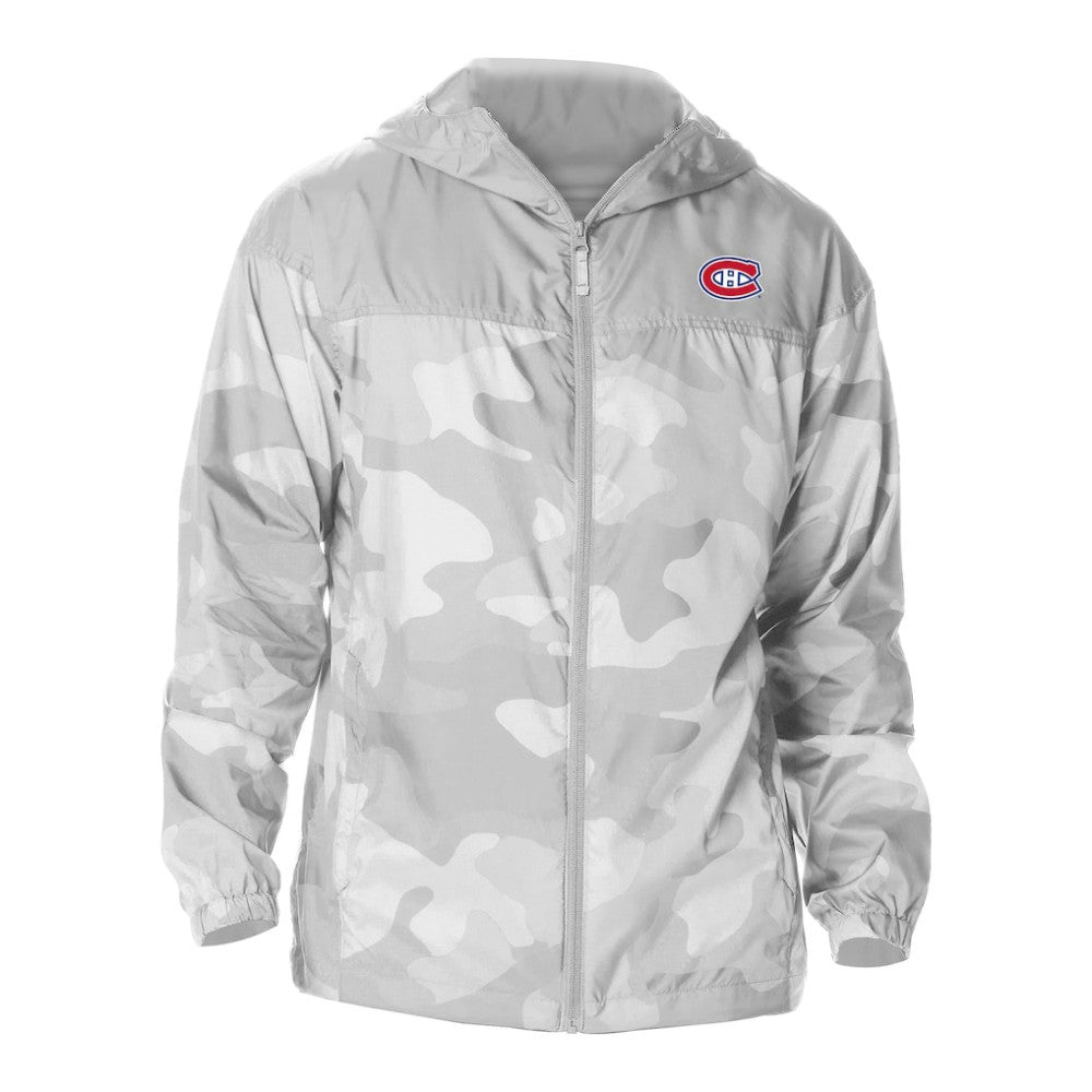Montreal Canadiens Columbia Camo Flash Challenger Omni-Shade Full-Zip Hoodie Windbreaker - Gray | US 202780784