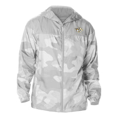 Nashville Predators Columbia Camo Flash Challenger Omni-Shade Full-Zip Hoodie Windbreaker - Gray | US 202780787