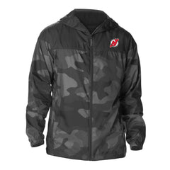 New Jersey Devils Columbia Camo Flash Challenger Omni-Shade Full-Zip Hoodie Windbreaker - Black | US 202780788